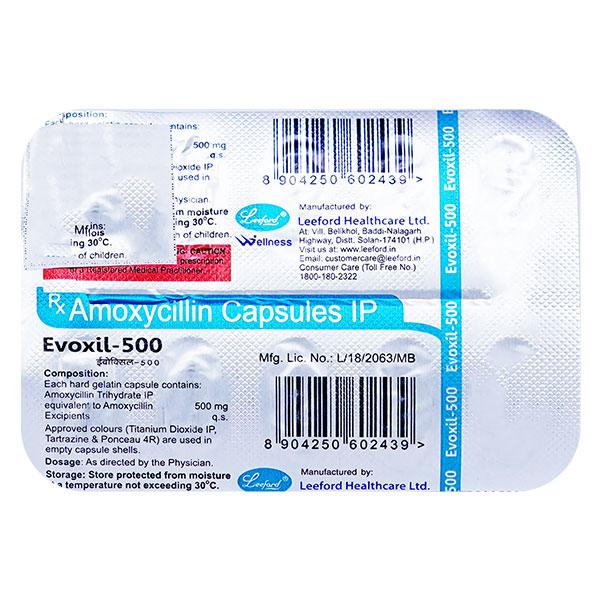 Evoxil 500mg Capsule 10'S