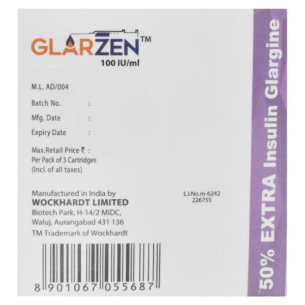 GLARZEN NEW 100iu Cartridge 3X3ml