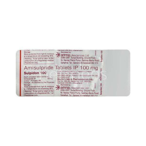 Sulpidon 100mg Tablet 10'S