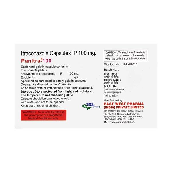 Panitra 100mg Capsule 10'S