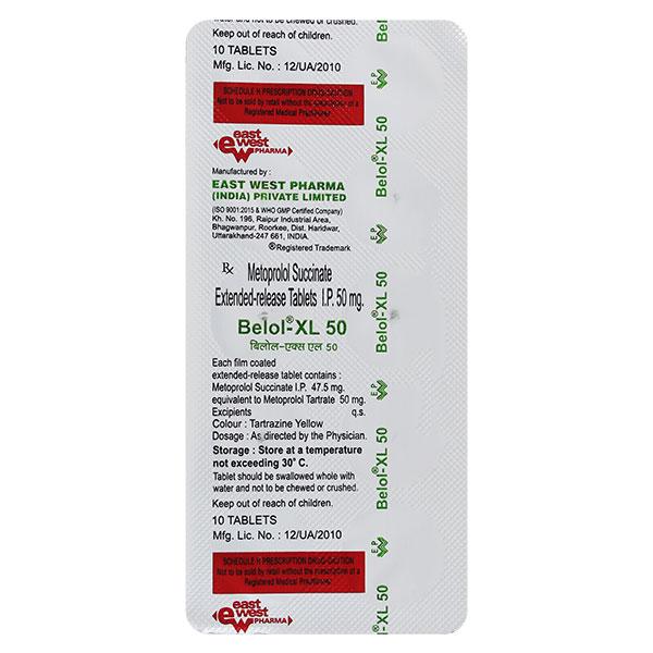 Belol XL 50mg Tablet 10'S