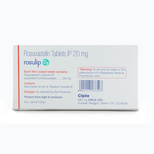 Rosulip 20mg Tablet 10'S