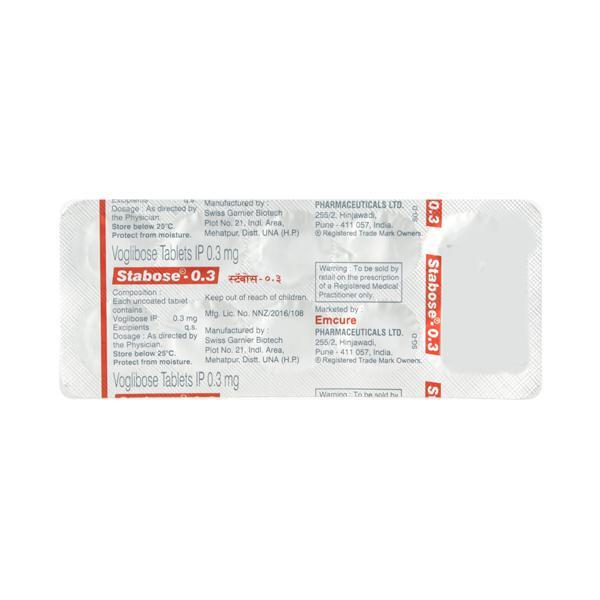 Stabose 0.3mg Tablet 10'S