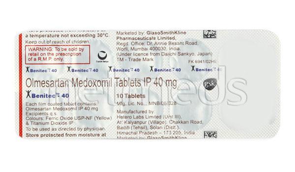 Benitec 40mg Tablet 10'S