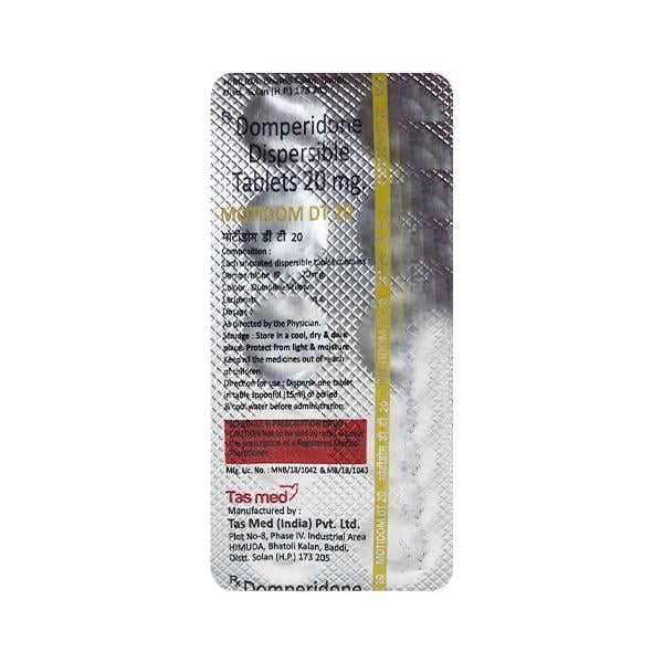MOTIDOM DT 20mg Tablet 10's