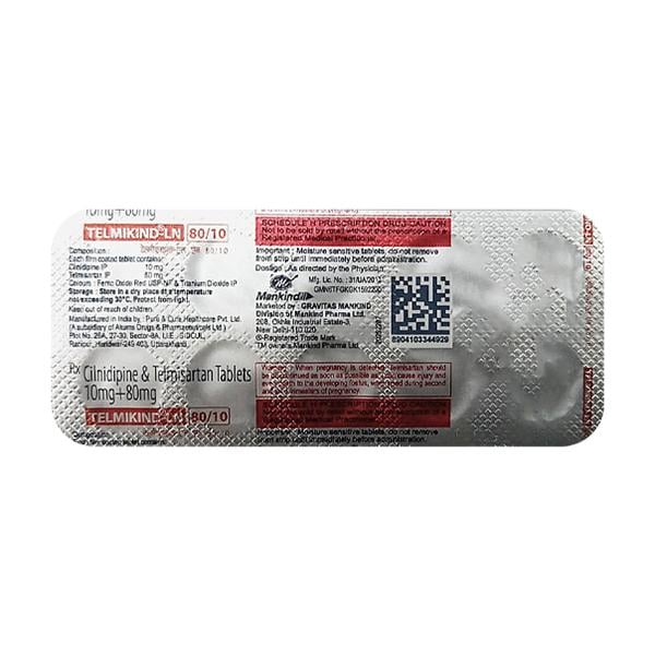 TELMIKIND LN 80/10 Tablet 10's