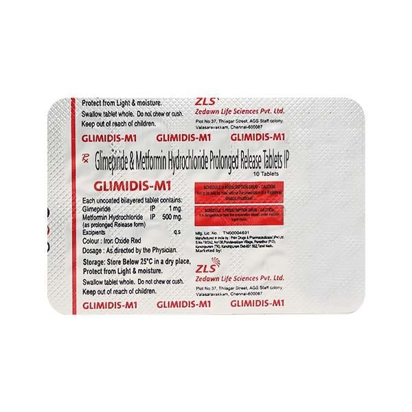 GLIMIDIS M 1mg Tablet 10's