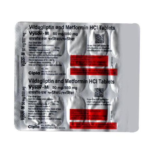 VYSOV M 50/850mg Tablet 15's