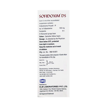 SOFIDOXIM DS 12g Suspension 30ml