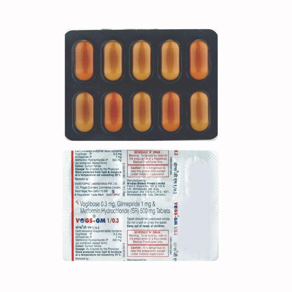 Vogs GM 1/0.3mg Tablet 10'S