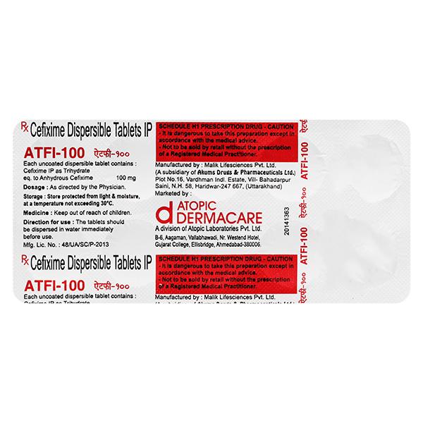 ATFI 100mg Dispersible Tablet 10's