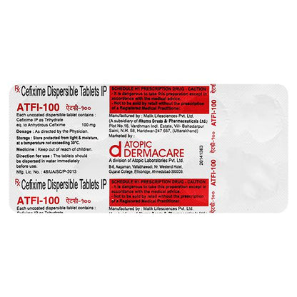 ATFI 100mg Dispersible Tablet 10's