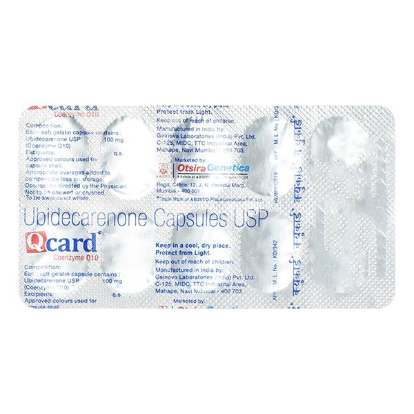 Qcard 100mg Capsule 10'S