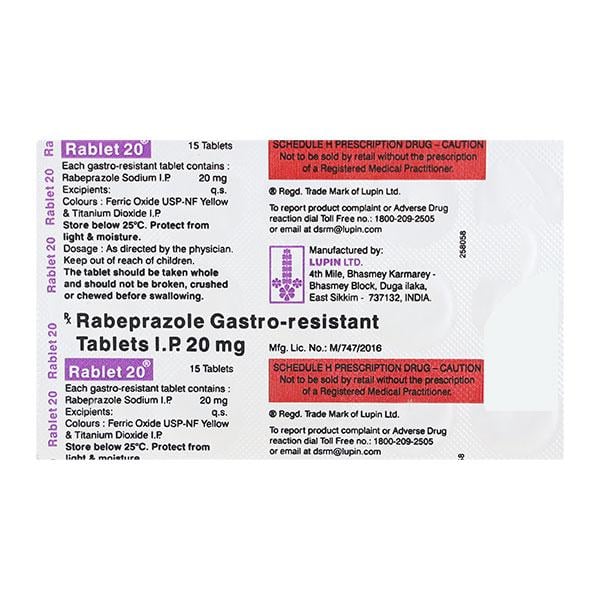 Rablet 20mg Tablet 15'S