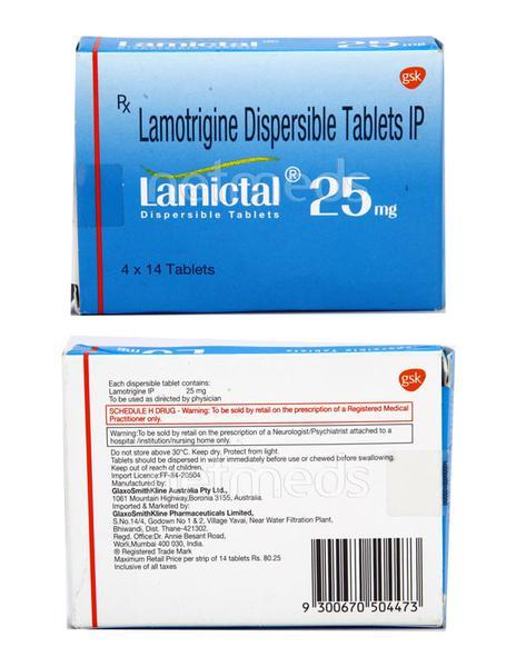 Lamictal DT 25mg Tablet 14'S