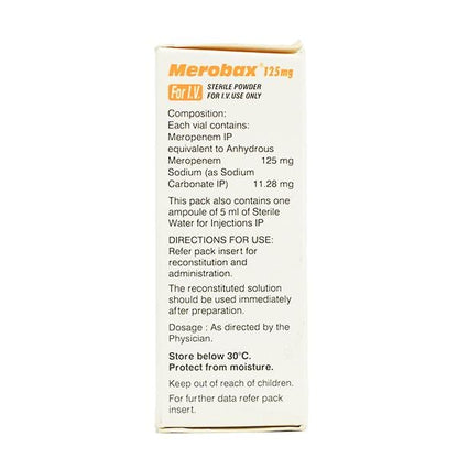 Merobax 125mg Injection 1'S