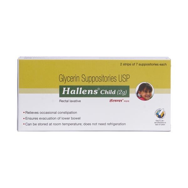 HALLENS CHILD (2G) Suppositories 7's