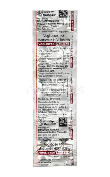 Voglistar Plus 0.3mg Tablet 10'S