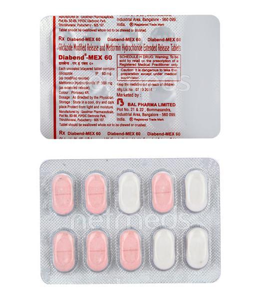 Diabend Mex 60mg Tablet 10'S