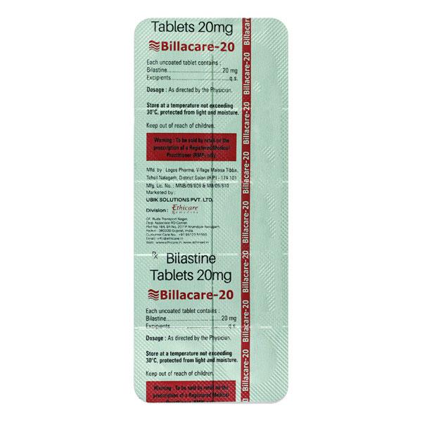 BILLACARE 20 Tablet 10's