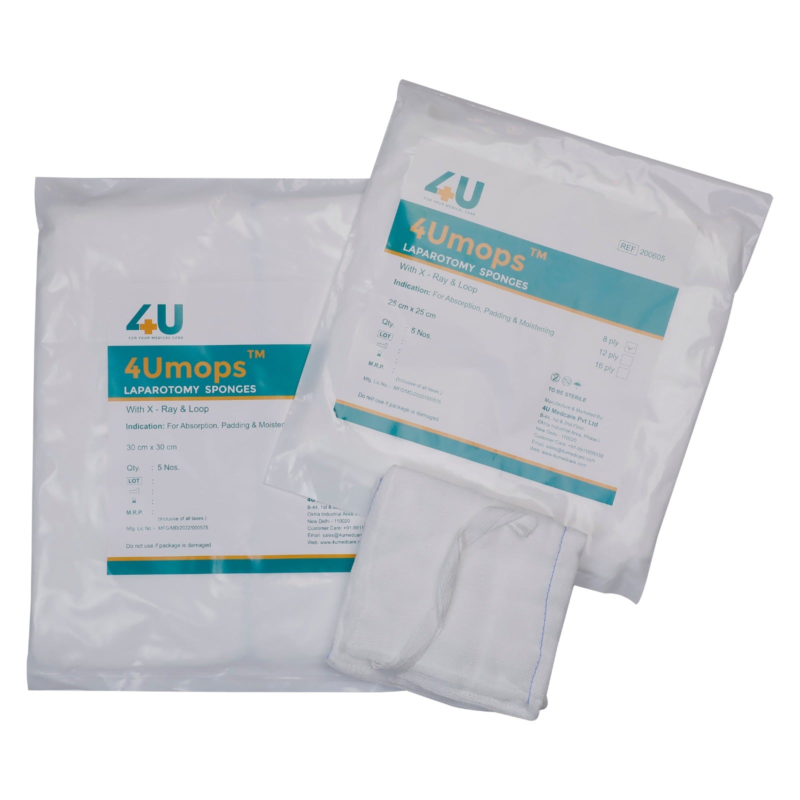 4Umop Laparotomy Sponges Mopping Pad Un-Sterile with X-Ray line Type 17
