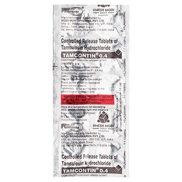 Tamcontin 0.4mg Tablet 10'S
