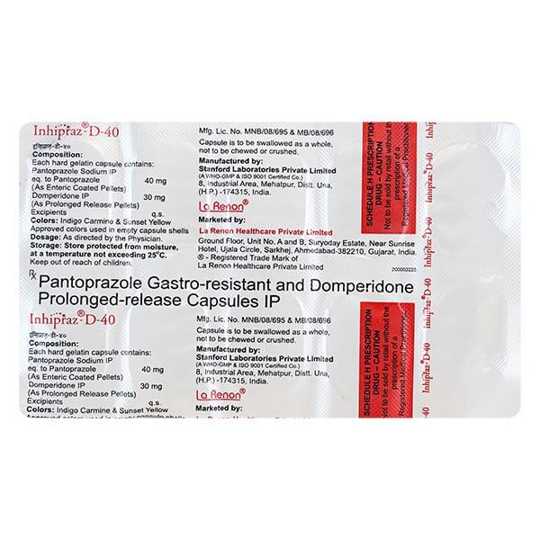 INHIPRAZ D 40mg Capsule 10's