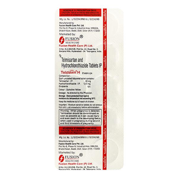 Teldawn H 40mg Tablet 10'S
