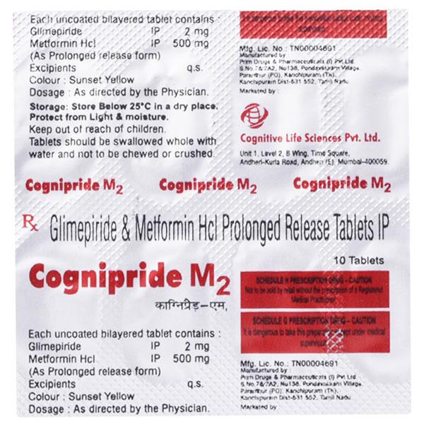 COGNIPRIDE M 2mg Tablet 10's