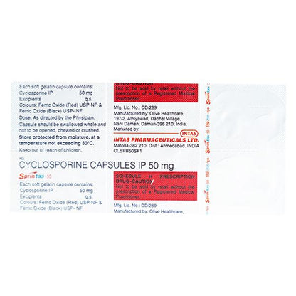 SPRINTAS 50mg Capsule 5's