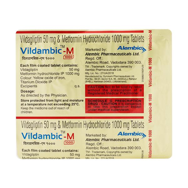 VILDAMBIC M 1000 Tablet 15's