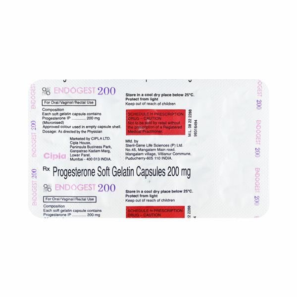 Endogest 200mg Capsule 10'S
