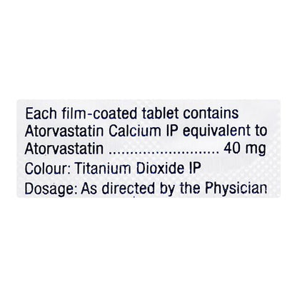 Lipvas 40mg Tablet 10'S