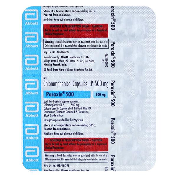 Paraxin 500mg Capsule 10'S
