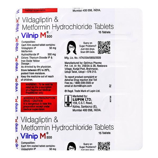 VILNIP M 500mg Tablet 15's