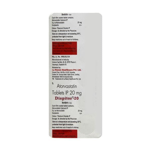 Dispitor 20mg Tablet 10'S