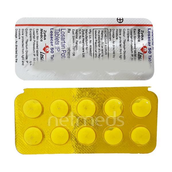 Losacar 50mg Tablet 10'S