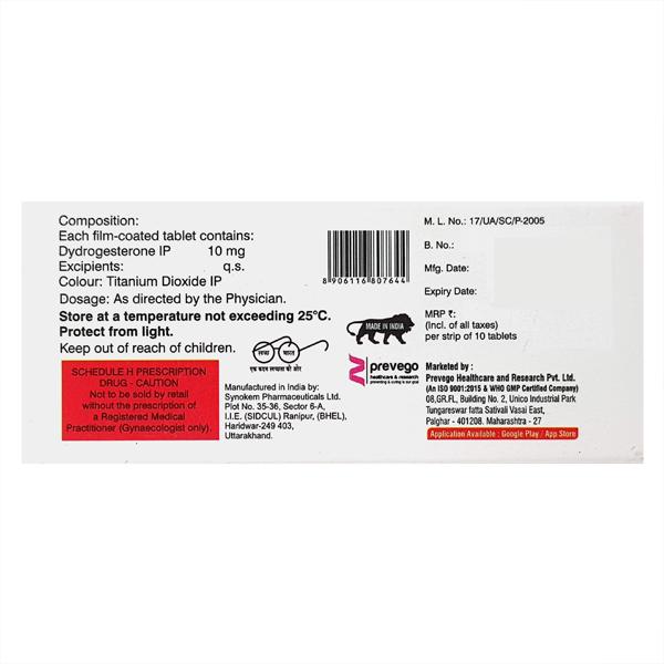 DYDROSTERONE 10 Tablet 10's