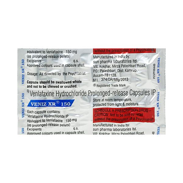 Veniz XR 150mg Capsule 10'S