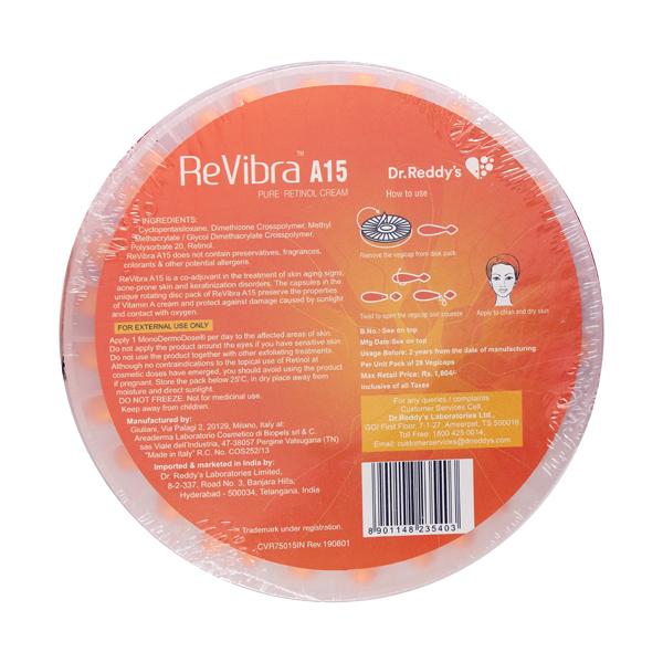 REVIBRA A15 PURE RETINOL CREAM Vegicaps 0.5ml x 28's