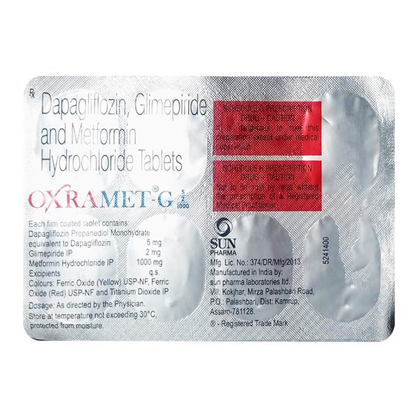 OXRAMET G 5/2/1000 Tablet 7's
