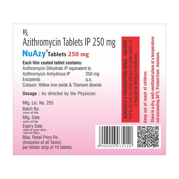 NUAZY 250mg Tablet 10's