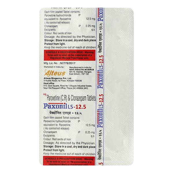 PAXONIL LS 12.5 Tablet 15's