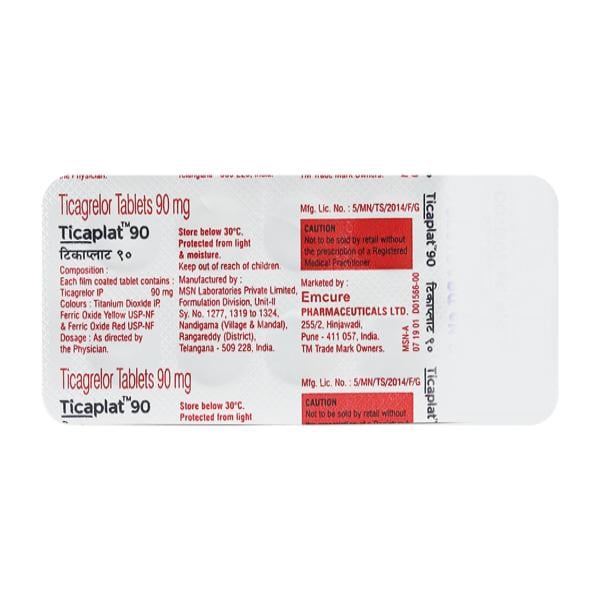 TICAPLAT 90mg Tablet 10's