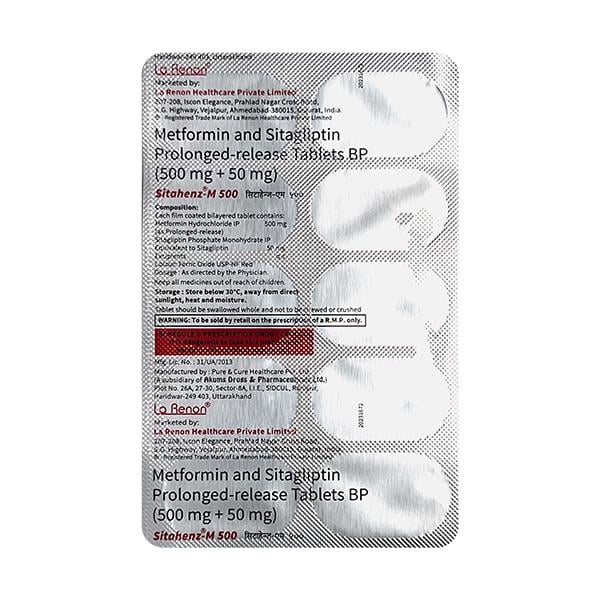 SITAHENZ M 500 Tablet 10's