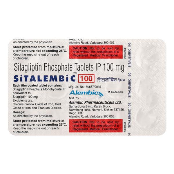 SITALEMBIC 100 Tablet 15's