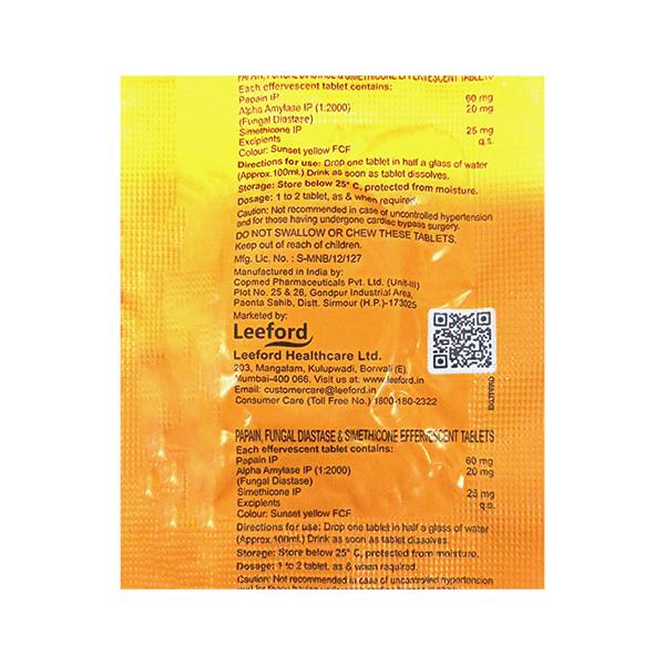 GASOWEL SUGAR FREE ORANGE FLAVOUR Effervescent Tablet 2's