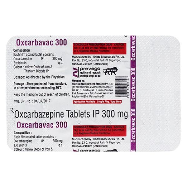 OXCARBAVAC 300 Tablet 10's