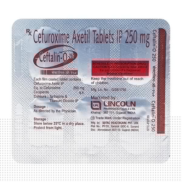 Ceftalin O 250mg Tablet 6'S
