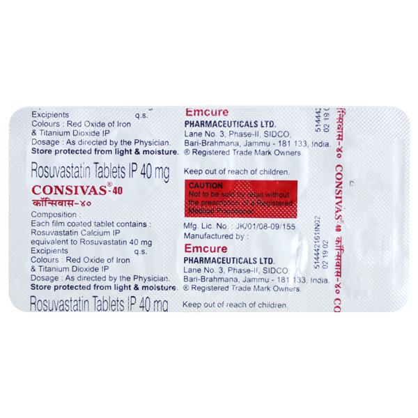 Consivas 40mg Tablet 10'S